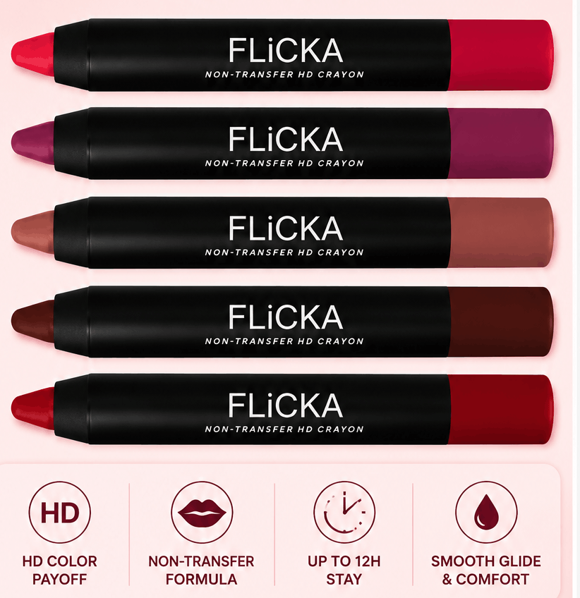 FLiCKA Lasting Lipsence Crayon Lipstick